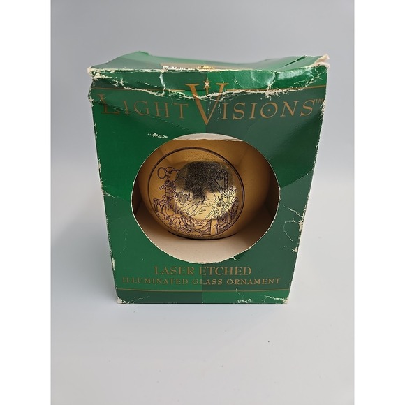 3" Vintage Light Visions Laser Etched Glass Ornament LAUREN 297/10,000 Christmas - Picture 3 of 6